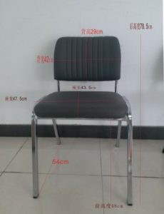 Silla de Visita fija para oficina y hogar en eco cuero - Imagen 2