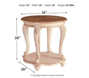 Mesa Lateral Redonda Realyn T743-6 de Ashley - Imagen 4