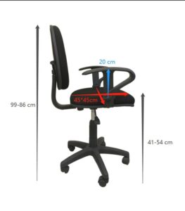 Silla Oficina Hogar Ergonomico Ejecutivo Comodo Cyber Computacion  831GH-NEG - Imagen 3