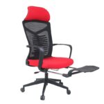 Silla Reclinable con apoya pies Oficina Hogar Ergonomico Ejecutivo Comodo Cyber Computacion  LF20116-ROJO