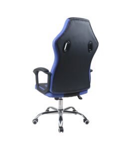 Silla Oficina Hogar Ergonomico Ejecutivo Comodo Cyber Computacion Negra con Azul - Imagen 4