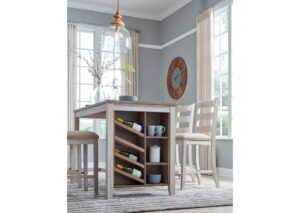 Comedor alto tipo isla con 4 sillas Skempton Marca Ashley D394-SET - Imagen 3