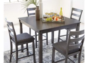 Comedor Cuadrado Tipo Isla Alto Bridson Ashley con 4 sillas