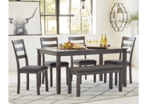Comedor Rectangular Bridson de Ashley con 4 sillas+banco - Imagen 4