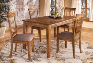 Mesa de comedor rectangular Berringer con 4 sillas y banco - Imagen 7