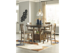 Juego De Comedor Alto Con 6 Sillas Flaybern