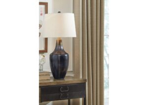 Lampara de mesa Evania Indigo de Ashley