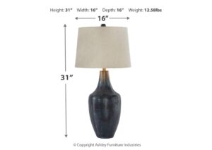 Lampara de mesa Evania Indigo de Ashley - Imagen 5