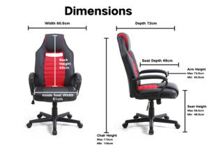 Silla Oficina Hogar Ergonomico Ejecutivo Comodo Cyber  Gamer Computacion WCF-3001 - Imagen 12