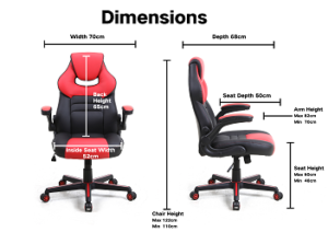 Silla Oficina Hogar Ergonomico Ejecutivo Comodo Cyber  Gamer Computacion  WCF-3008 - Imagen 11