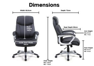 Silla Oficina Hogar Ergonomico Ejecutivo Comodo Cyber Computacion black  A-9002 - Imagen 2