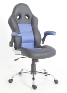 Silla Oficina Hogar Ergonomico Ejecutivo Comodo Cyber Computacion Black A-9883H-7-AZU - Imagen 6