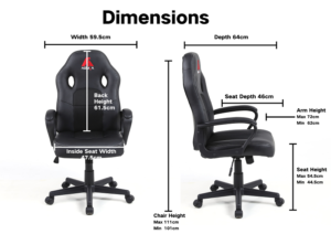 Silla Oficina Hogar Ergonomico Ejecutivo Comodo Cyber  Gamer Computacion WCF-3002 - Imagen 6