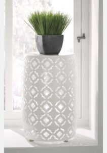 Marxim White Round End Table T506-006 - Imagen 2