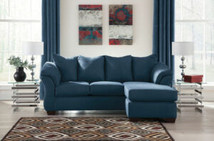 Sofá Chaise Longue Azul Darcy Ashley - Imagen 4