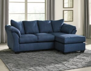 Sofá Chaise Longue Azul Darcy Ashley
