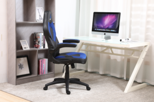 Silla Oficina Hogar Ergonomico Ejecutivo Comodo Cyber Gamer Computacion WCF-3006 NEG/AZU - Imagen 9