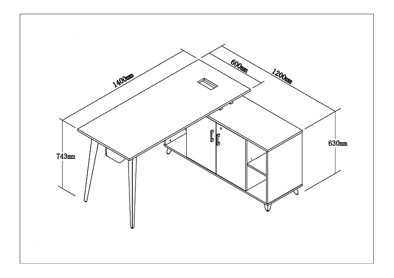 Escritorio con estante para oficina y hogar WEB-BG123-140 – Office Top