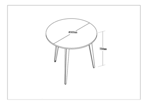 Mesa redonda minimalista elegante para oficina y hogar WEB-S05A - Imagen 3