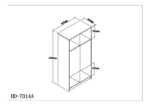 Biblioteca Mueble Archivero Minimalista para Oficina y Hogar WEB-HD7014A - Imagen 3