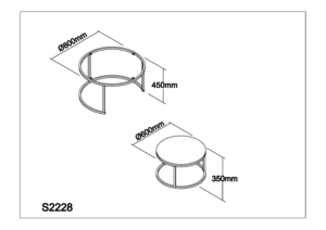 Juego de mesas de café minimalista Coffee Table WEB-S2228 - Imagen 8