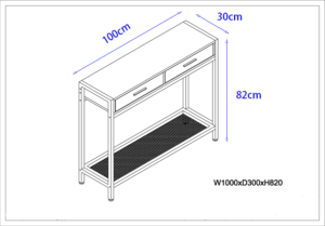 Mesa De Arrimo Con Cajones modelo industrial WEB-2301 - Imagen 7
