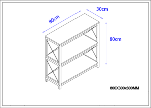 Repisa o Mesa de Arrimo 3 nieveles modelo industrial WEB-2303 - Imagen 4