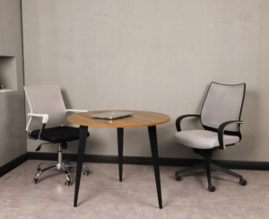 Mesa redonda minimalista elegante para oficina y hogar WEB-S05A - Imagen 2