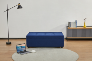 Sofá Cama o Reposera Tipo CamaLAH-62N1-PO/Ottoman Blue - Imagen 8