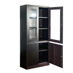 Archivo de Acero con transferencia de veta de madera y vidrio FB380G-MV. - Imagen 5