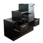 Kardex Metalico de 4 cajones con transferencia de veta de madera KAR-04 - Imagen 3