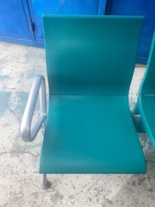 Silla de visita fija estilo sencillo Con Respaldar y apoya brazos E52-3VERDE - Imagen 3