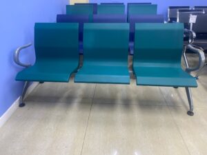 Silla de visita fija estilo sencillo Con Respaldar y apoya brazos E51-3VERDE - Imagen 3