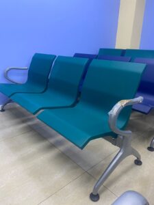 Silla de visita fija estilo sencillo Con Respaldar y apoya brazos E51-3VERDE - Imagen 4
