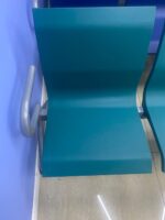 Silla de visita fija estilo sencillo Con Respaldar y apoya brazos E51-3VERDE - Imagen 2