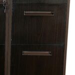 Kardex Metalico de 4 cajones con transferencia de veta de madera KAR-04