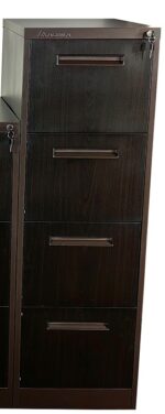 Kardex Metalico de 4 cajones con transferencia de veta de madera KAR-04