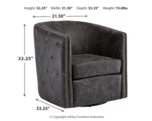 Silla giratoria Brentlow  A-3000202 ASHLEY - Imagen 3